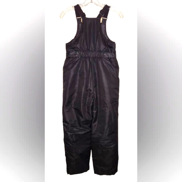 Kids Swiss Tech Bib Overall Solid Black Snow Pants Size LG (10-12) - Picture 2 of 4
